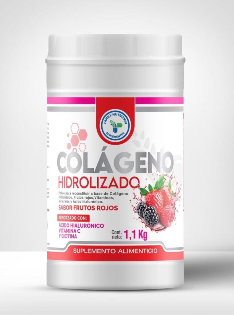 Colageno hidrolizado con resveratrol, ácido hialuronico, biotin y vitamina c