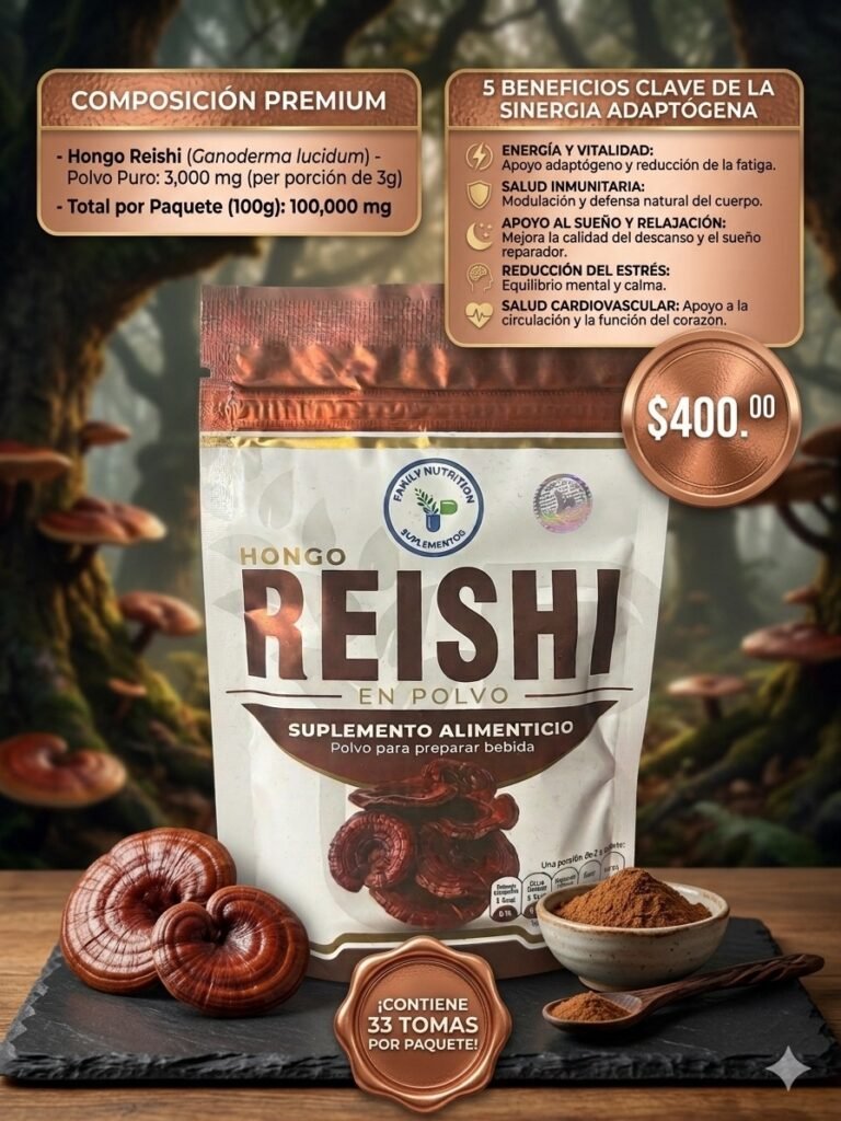 Hongo reishi en polvo