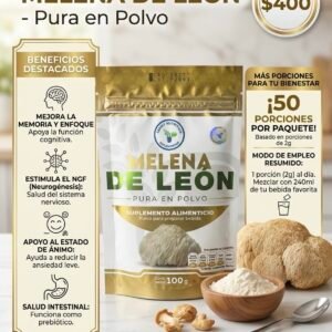 Hongo melena de leon en polvo
