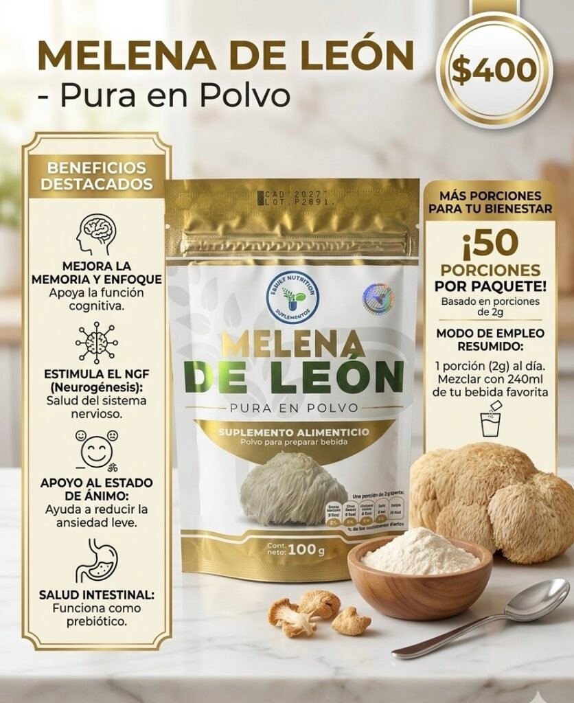 Hongo melena de leon en polvo